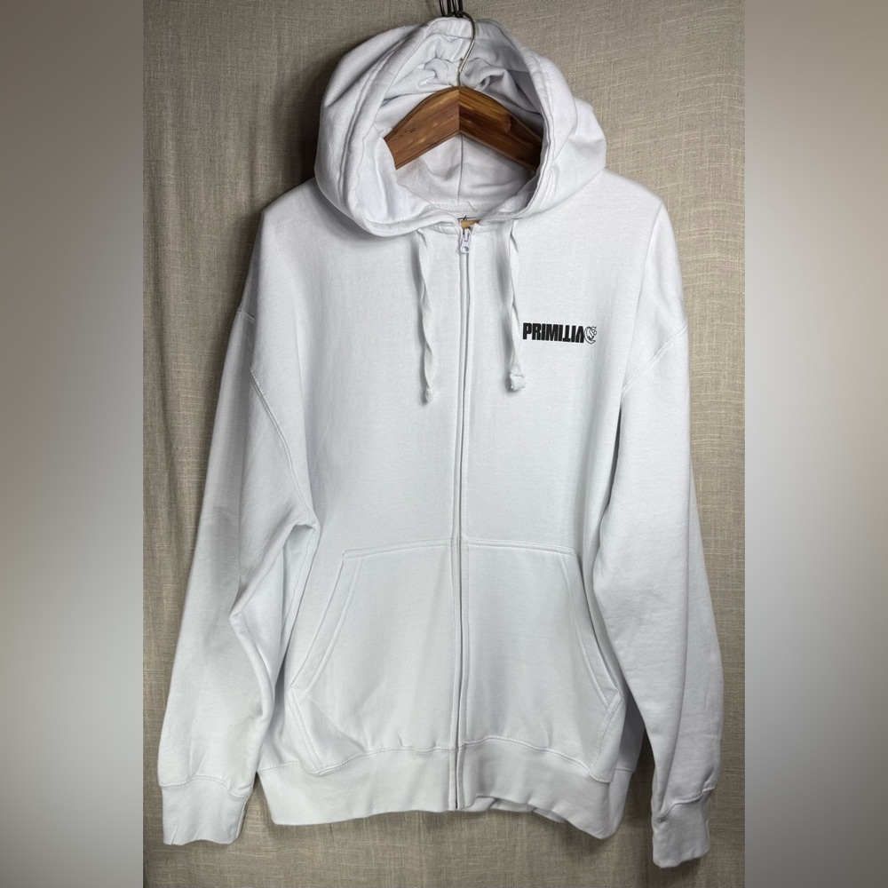Primitive White Full-Zip Hoodie Size XXL